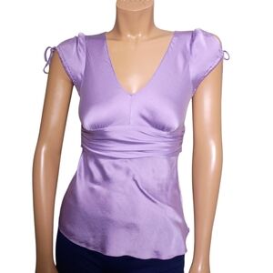 Express Lavender Satin Blouse